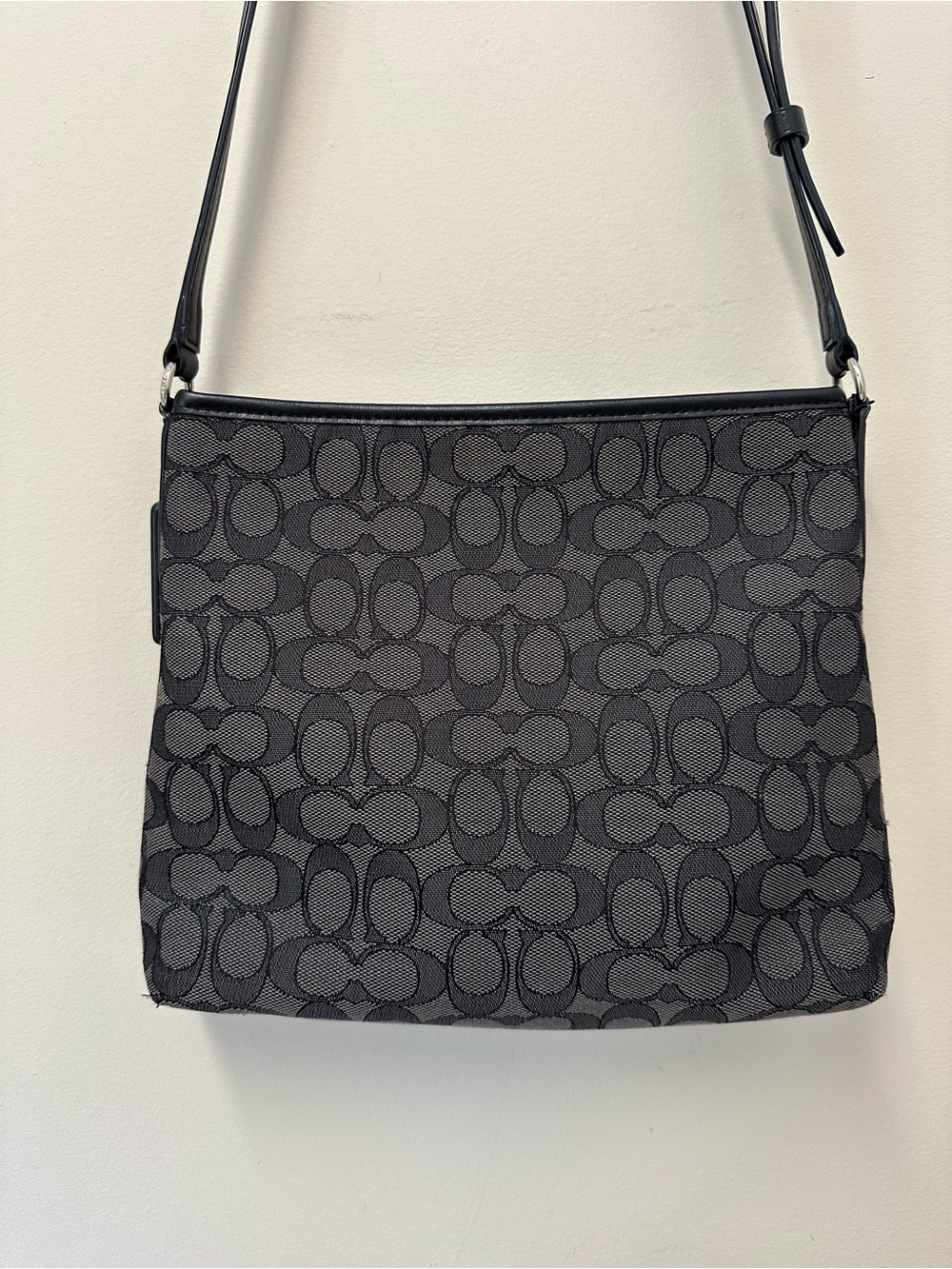 Coach Signature Jacquard Canvas Outline File Crossbody Bag - Picture 4 of 12